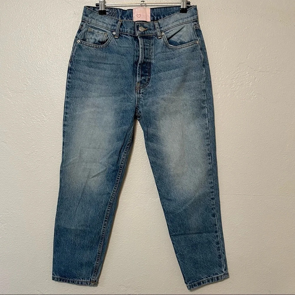 Revice Button Fly Medium Wash Mom Jeans​​​​ - Picture 1 of 6
